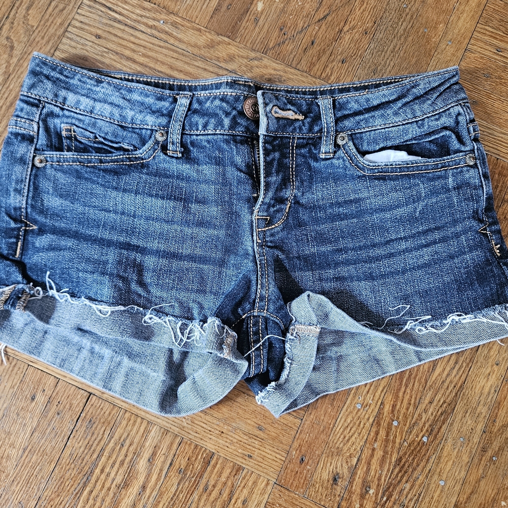 Aeropostale Blue Jean Cutoff Shorty